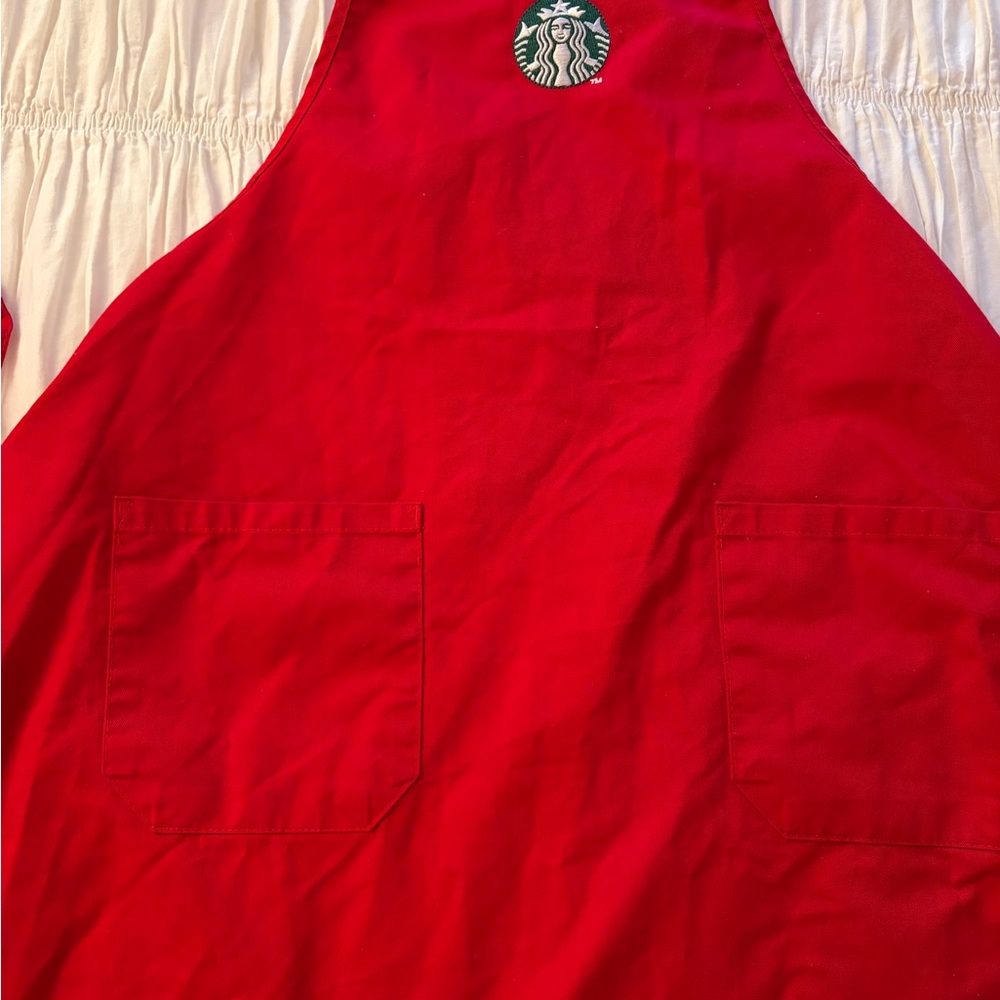 Starbucks red apron preowned - Picture 3 of 3
